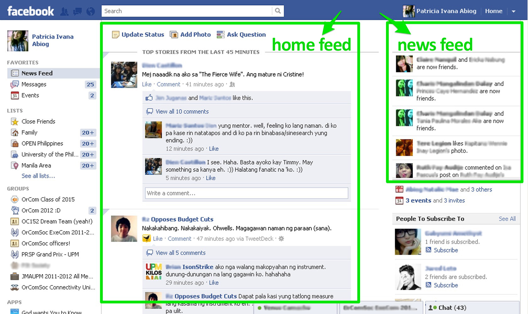 facebook-interfaccia